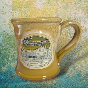 Hamanassett Bed and Breakfast Gold Glazed Ceramic Coffee Mug Brandywine Valley